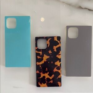 Set/3 square corner Flaunt iPhone 11 Pro cases